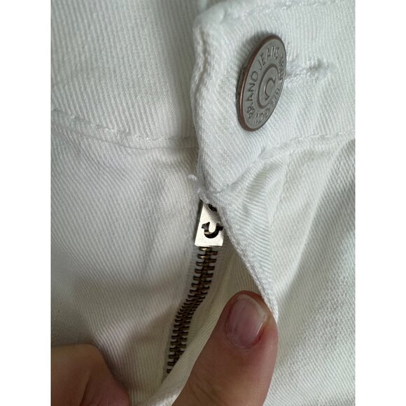 True Religion Womens Relaxed White Miles Relaxed Shorts Size 26 NWT - Picture 3 of 16